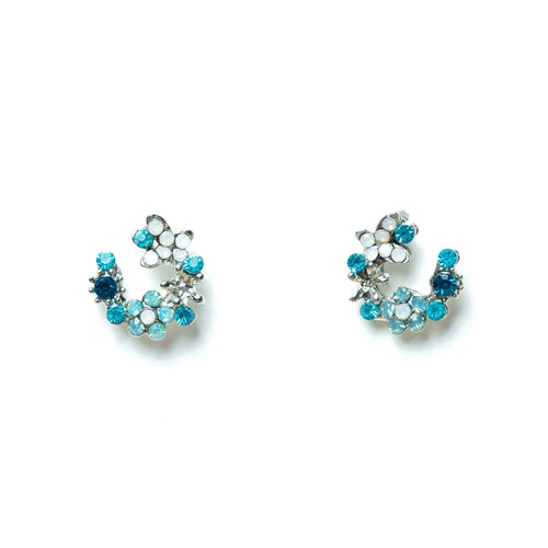 KRISSY Blue Studs - LILYANI LONDON - Earrings